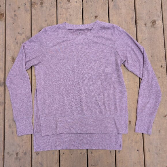 Alo Yoga Glimpse Long Sleeve Split Side Shirt – Women’s Size S - Picture 1 of 7
